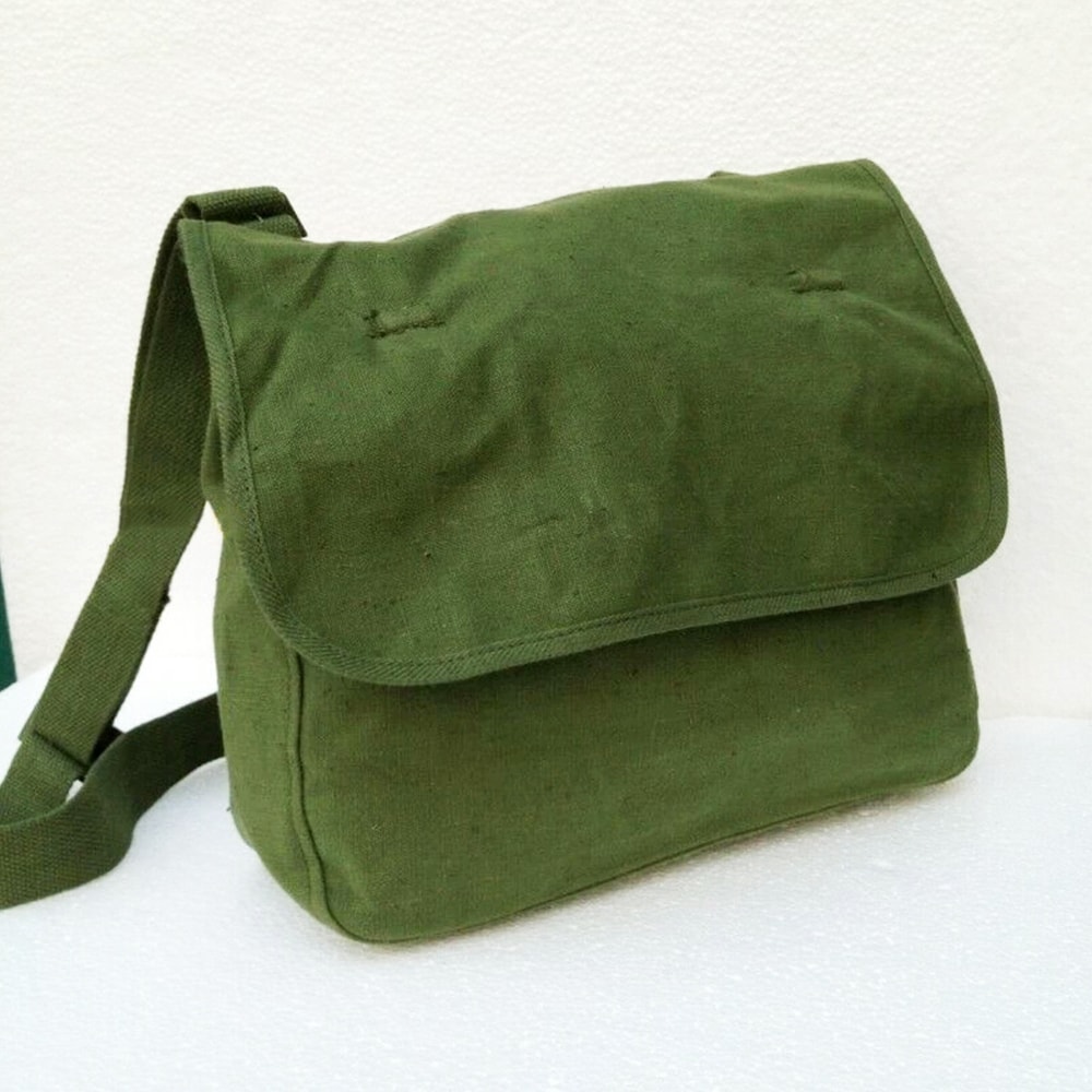 Vintage Canvas Military Messenger Bag Retro Army Satchel Shoulder Pack