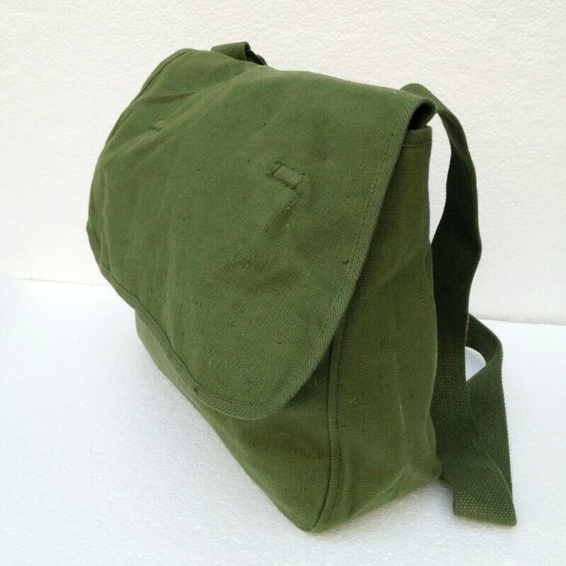 Vintage Canvas Military Messenger Bag Retro Army Satchel Shoulder Pack