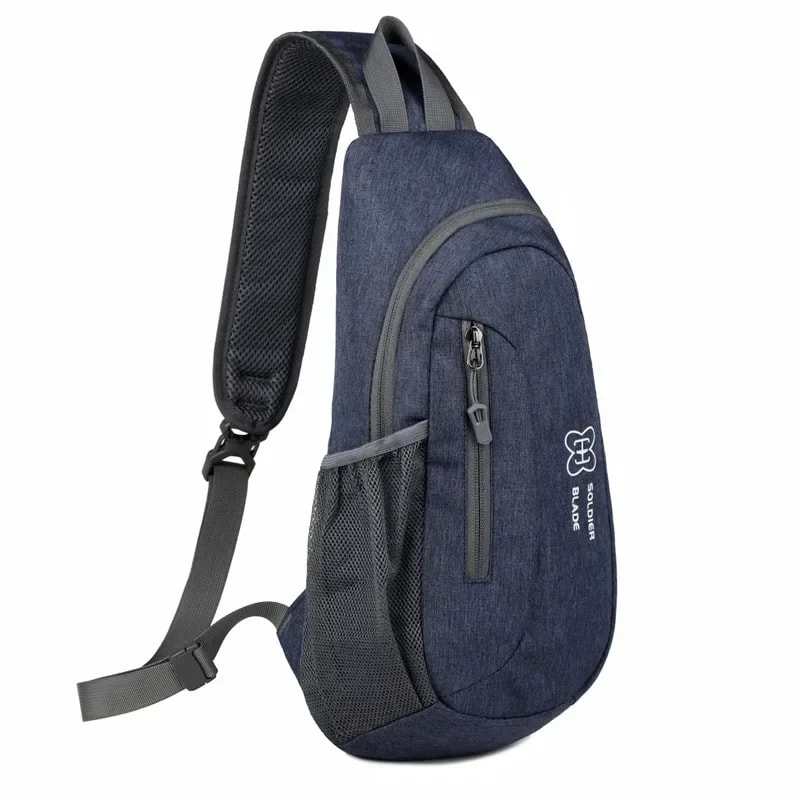 Outdoor Sling Chest Bag For Men And Women Lightweight Crossbody Backpack With Bottle Holder 0