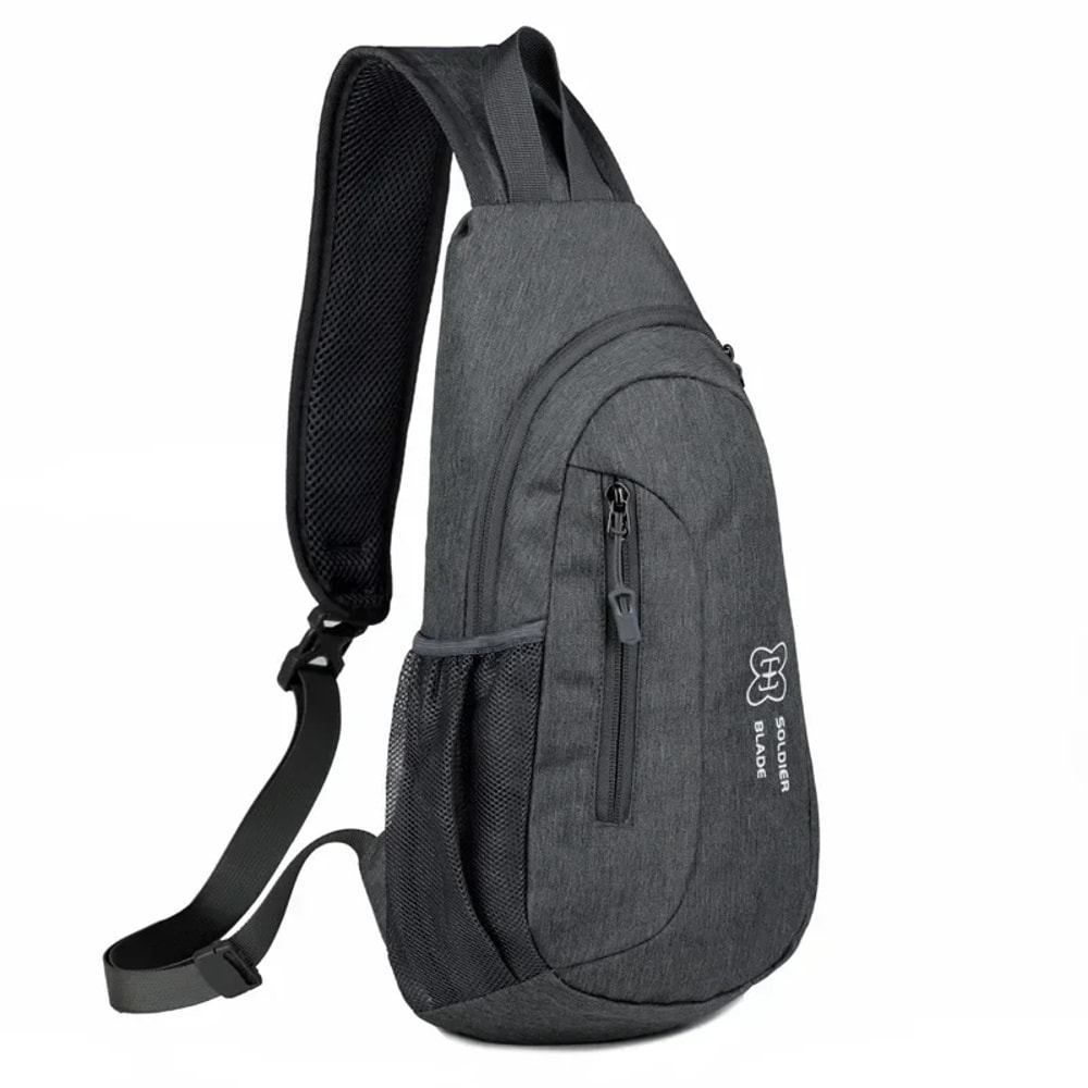 Outdoor Sling Chest Bag For Men And Women Lightweight Crossbody Backpack With Bottle Holder 8