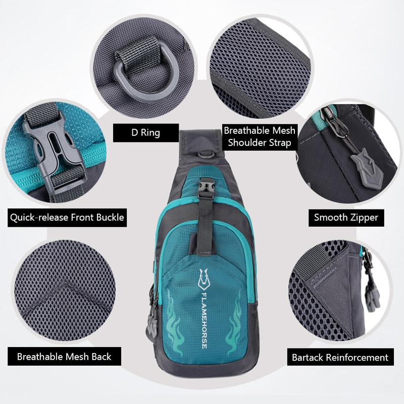 UrbanFlex Lightweight Men Sling Backpack Waterproof Crossbody Chest Bag For Travel Sports 4