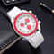 Stylish Silicone Band Women Sports Watch With Quartz Movement Three Dial Design 8