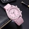 Stylish Silicone Band Women Sports Watch With Quartz Movement Three Dial Design 9