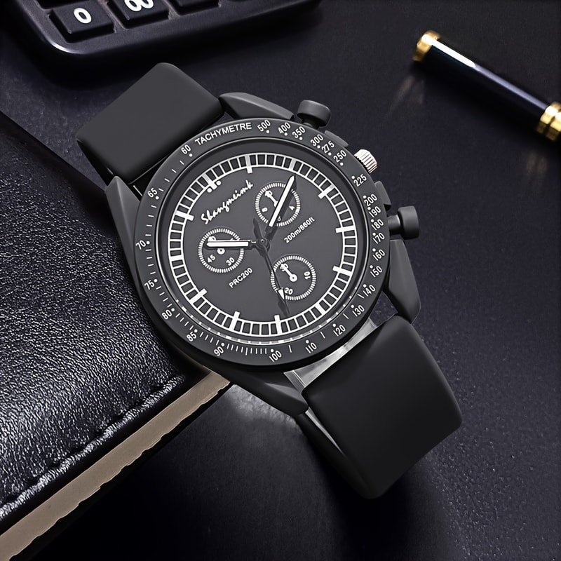 Stylish Silicone Band Women Sports Watch With Quartz Movement Three Dial Design 10