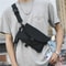 Mens Nylon Crossbody Chest Pack Lightweight Running Cycling Sling Bag 2