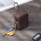 Vintage Leather Key Coin Pouch with Hook Compact Wallet Case