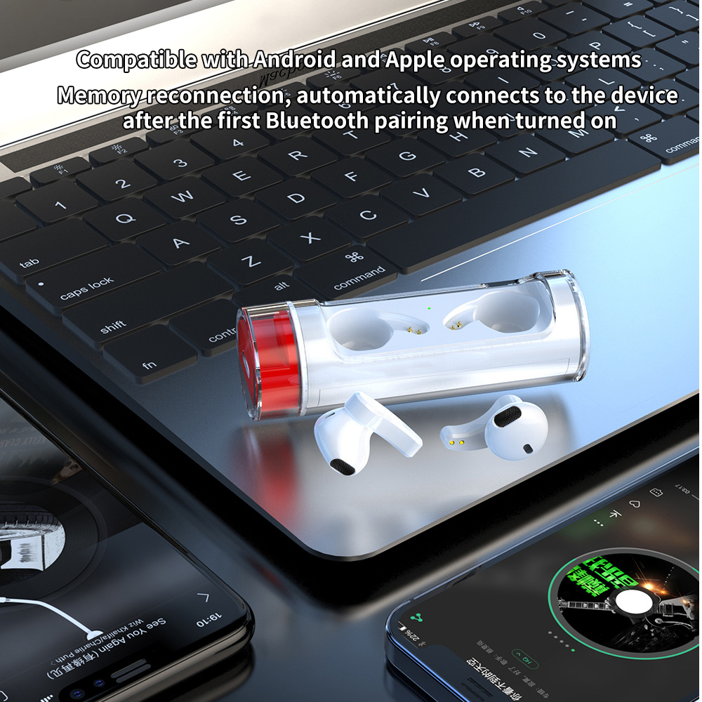 Half InEar Bluetooth Earbuds TWS Wireless Earphones With Clear Sound Compact Design 6