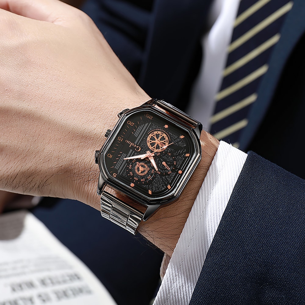 Elegant Eye Dial Men's Quartz Wristwatch Luxury Fashion Watch