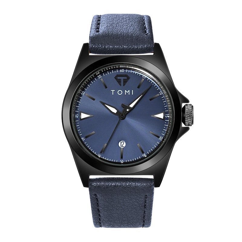 TOMI Minimalist Quartz Mens Watch Classic Business Casual Watch Elegant Round Dial 8