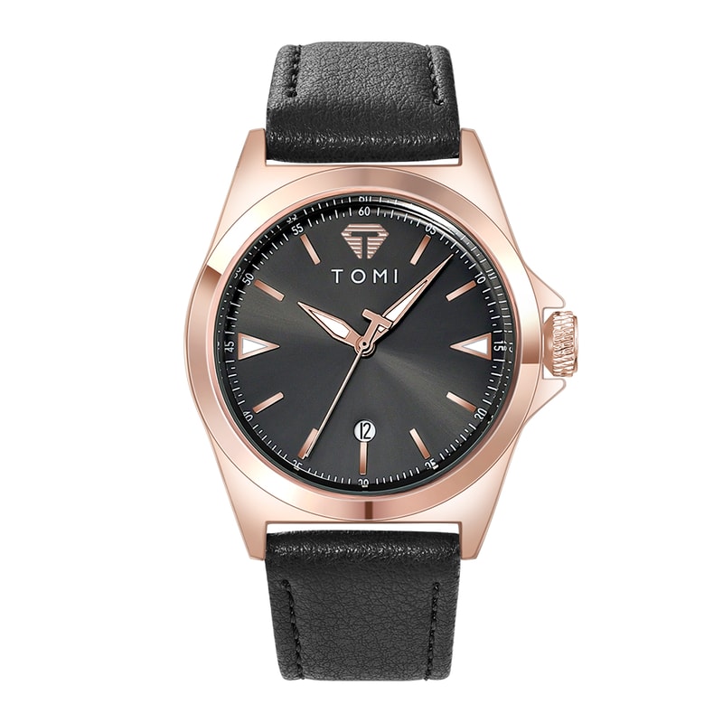 TOMI Minimalist Quartz Mens Watch Classic Business Casual Watch Elegant Round Dial 10