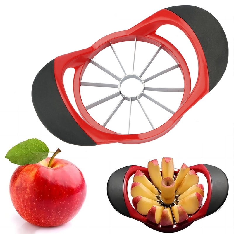 Ultra Sharp Apple Slicer Corer Stainless Steel Fruit Cutter for Effortless Slicing