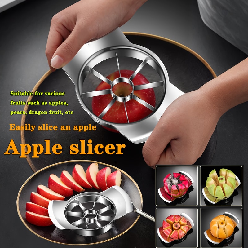 Stainless Steel Fruit Slicer Apple Peeler Tool For Fast Kitchen Prep 1