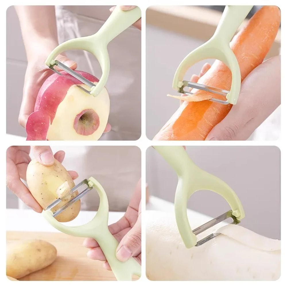 Stainless Steel Vegetable Peeler with Ergonomic Handle for Fruits and Potatoes