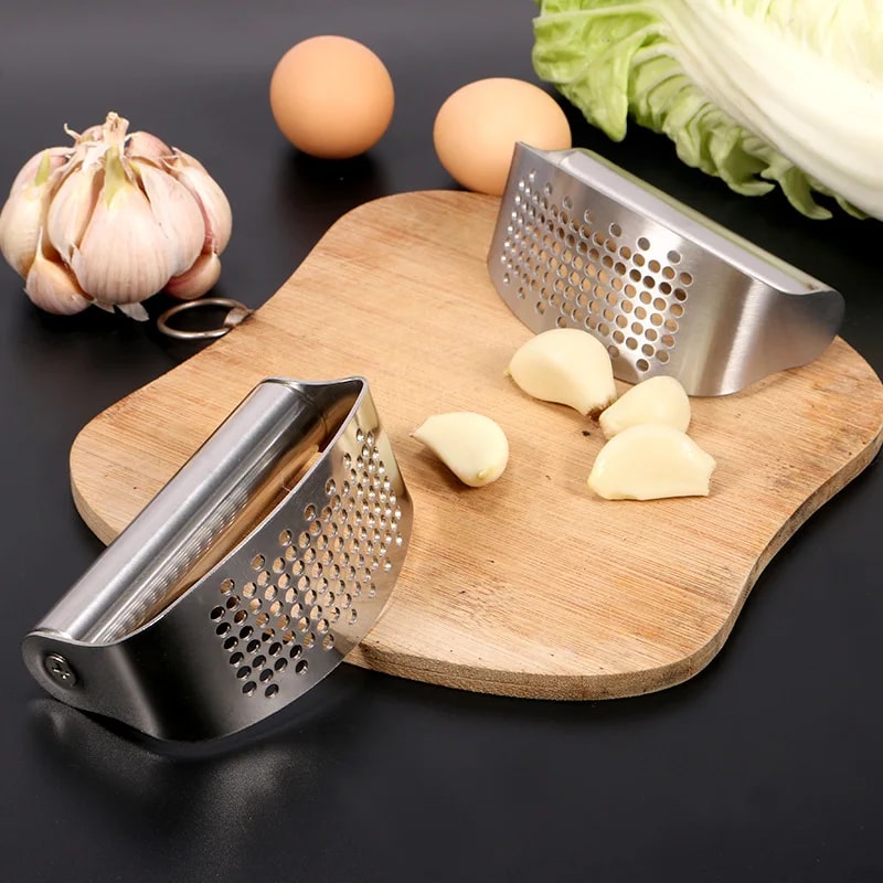 Stainless Steel Garlic Press Rocker Easy Crush Garlic Mincer Ginger Crusher Tool 3