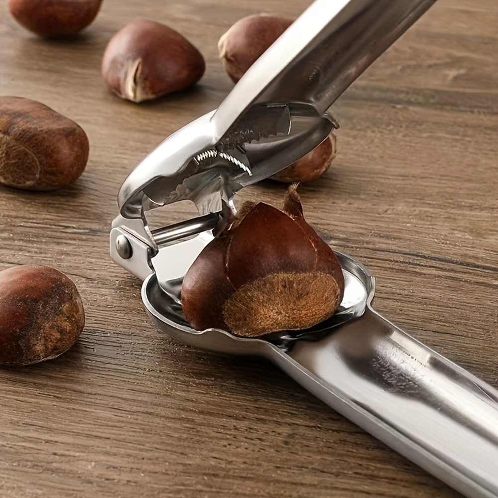 Stainless Steel Chestnut Opener Nut Cracker Tool With Walnut Sheller Cutter 0