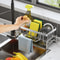 Stainless Steel Sink Organizer Rack With Faucet Storage For Sponge Soap And Towel 0