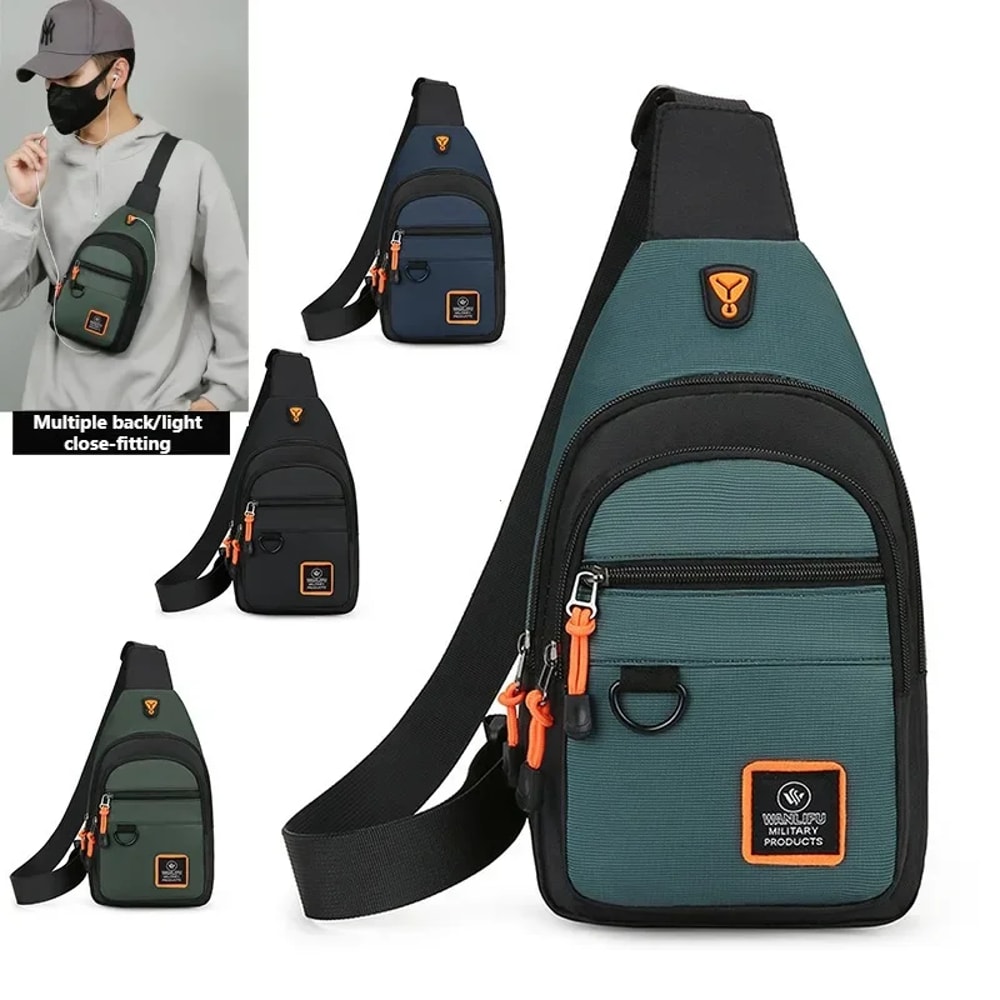 UrbanFlex Mens Chest Bag Lightweight Crossbody Sling for Travel and Daily Carry