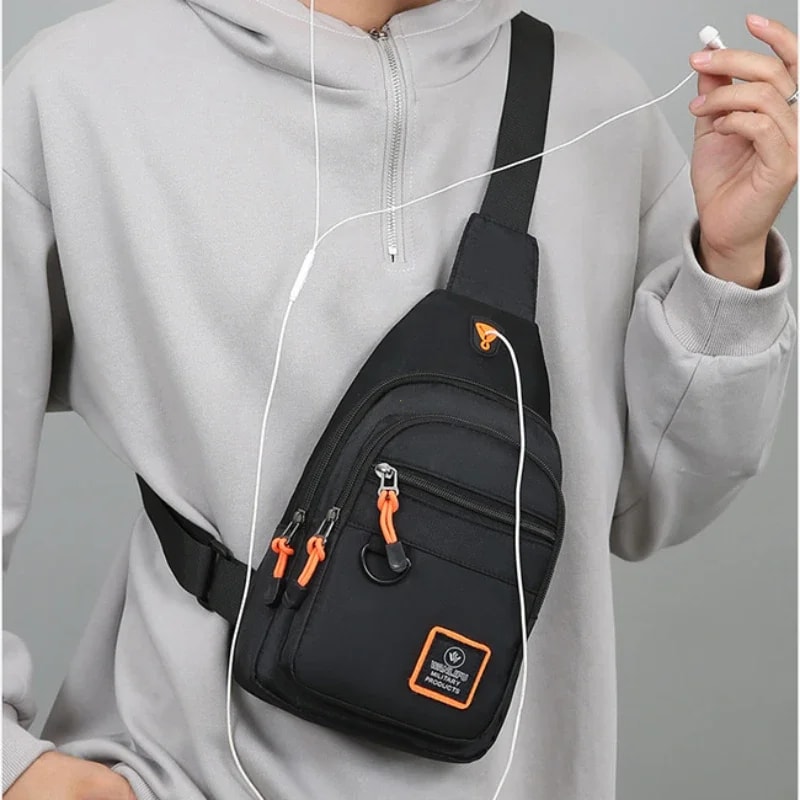 UrbanFlex Mens Chest Bag Lightweight Crossbody Sling for Travel and Daily Carry