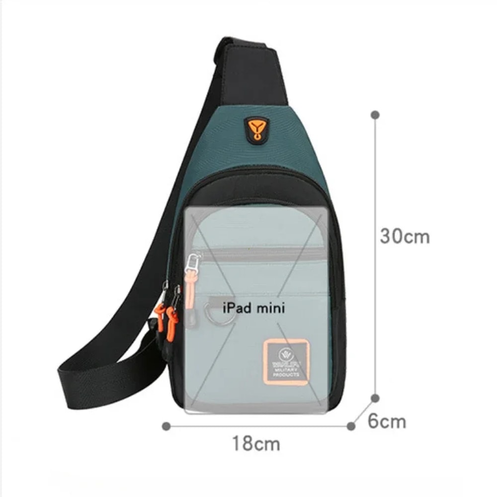UrbanFlex Mens Chest Bag Lightweight Crossbody Sling for Travel and Daily Carry