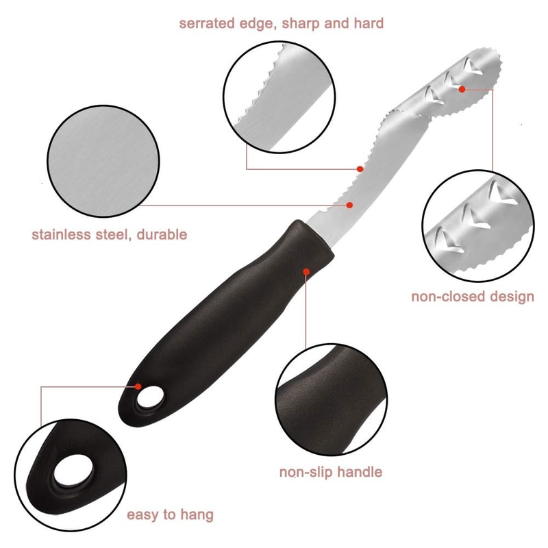 Stainless Steel pepper corer tool with Serrated Edge for Jalapeno Chili and Vegetable Coring