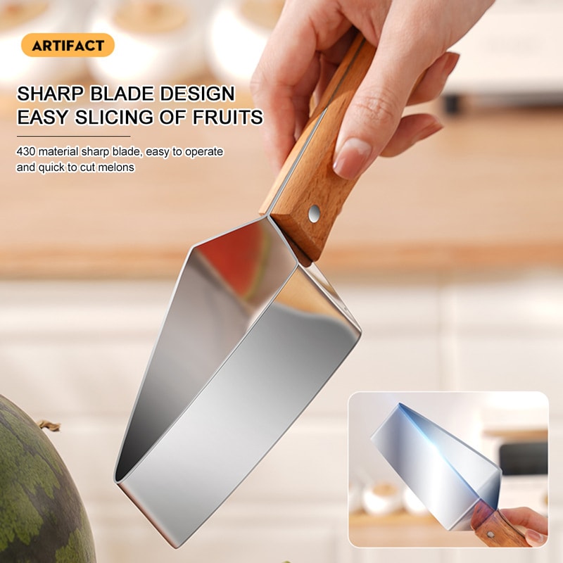 Stainless Steel Watermelon Cutter Slicer Tool for Easy Fruit Cutting