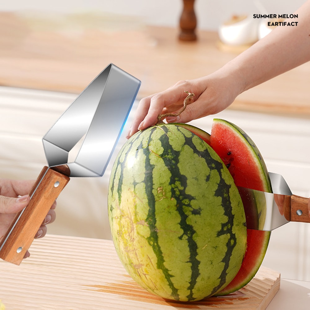 Stainless Steel Watermelon Cutter Slicer Tool for Easy Fruit Cutting