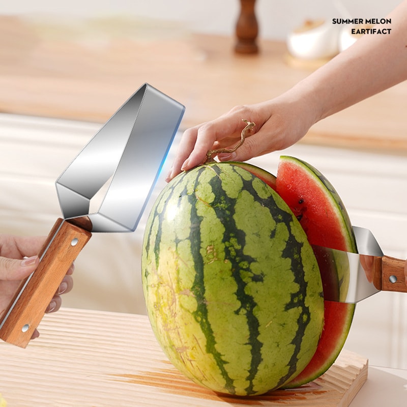 Stainless Steel Watermelon Cutter Slicer Tool for Easy Fruit Cutting