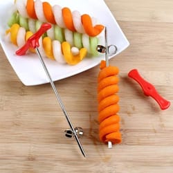 manual spiral vegetable cutter twister for fries and garnishes