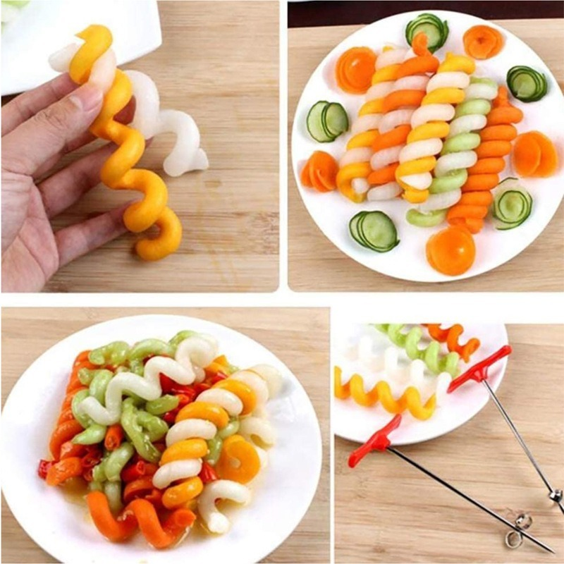 Manual Spiral Vegetable Cutter Twister for Fries and Garnishes