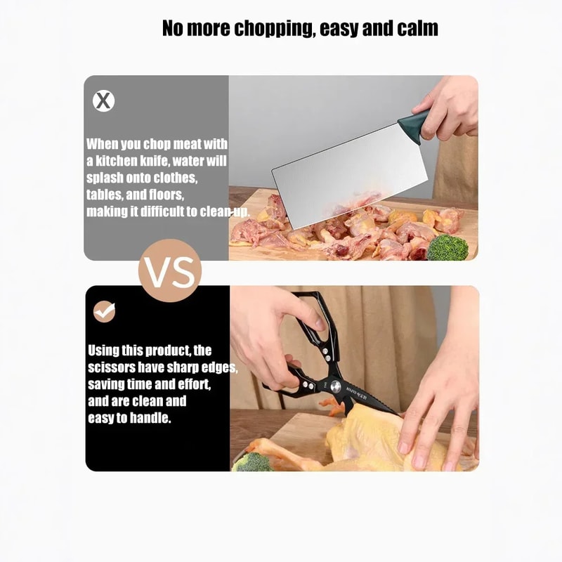 Multifunctional Kitchen Scissors With Bone Cutter Fish Scraper Bottle Opener 2