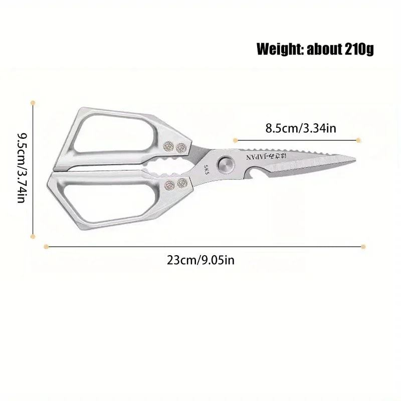 Multifunctional Kitchen Scissors With Bone Cutter Fish Scraper Bottle Opener 6