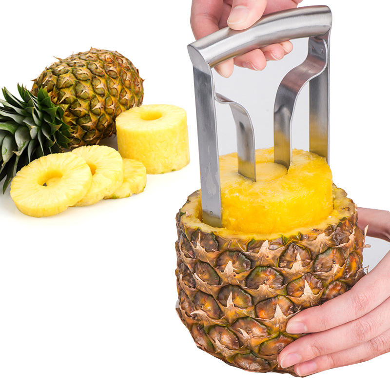 Stainless Steel Pineapple Corer Slicer Tool Easy Twist Fruit Cutter 0