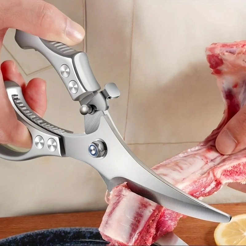 Heavy Duty Kitchen Scissors Stainless Steel Meat & Bone Cutting Shears for BBQ and Home Cooking