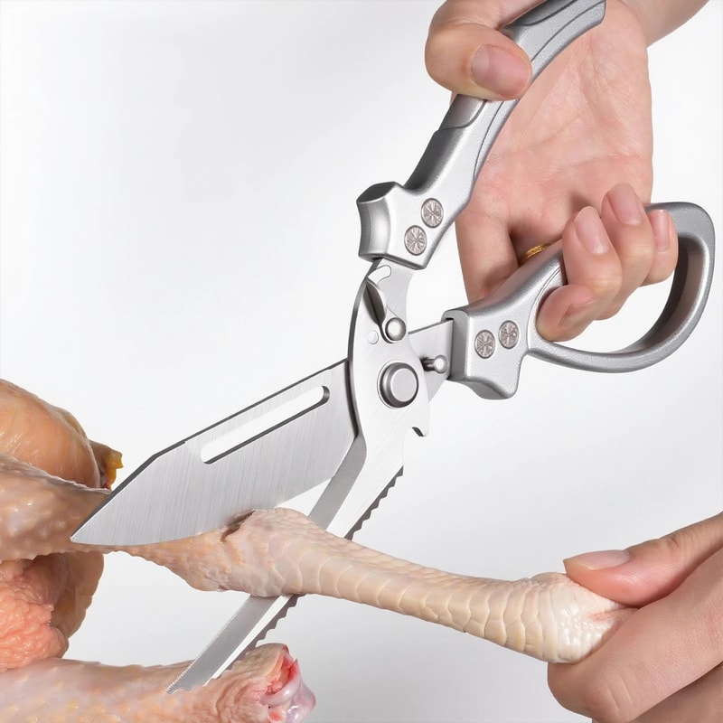 Heavy Duty Kitchen Scissors Stainless Steel Meat & Bone Cutting Shears for BBQ and Home Cooking
