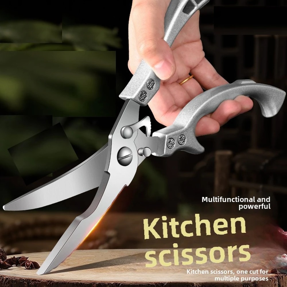 Heavy Duty Kitchen Scissors Stainless Steel Meat & Bone Cutting Shears for BBQ and Home Cooking