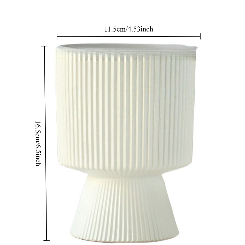 Elegant Ceramic Orchid Pot With Tray For Indoor Plants And Succulents 3
