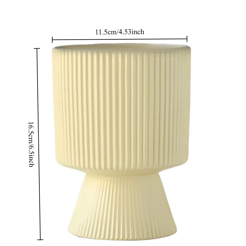 Elegant Ceramic Orchid Pot With Tray For Indoor Plants And Succulents 7