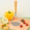 Aluminum Potato Masher with Wood Handle – Heavy Duty Manual Food & Garlic Press Tool