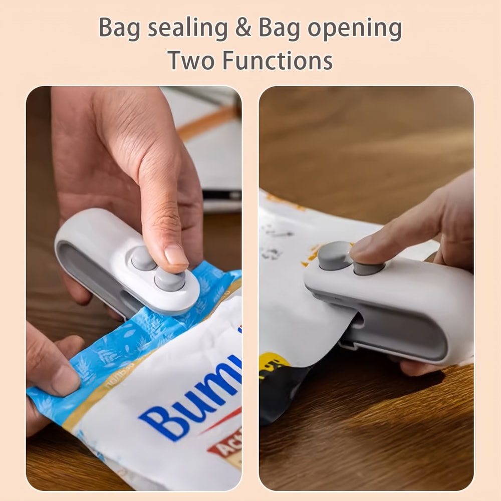USB Rechargeable Mini Bag Sealer With Cutter Portable Chip Bag Sealer For Fresh Food Storage 1