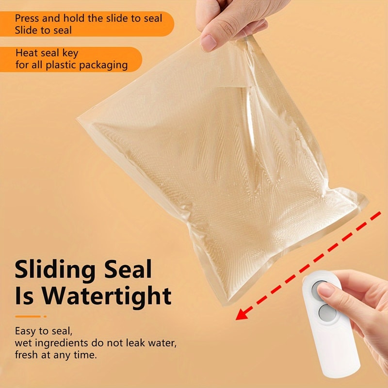 USB Rechargeable Mini Bag Sealer With Cutter Portable Chip Bag Sealer For Fresh Food Storage 2