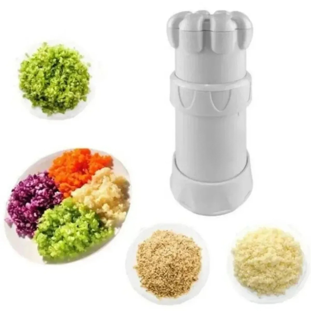 Multi Functional Garlic Press & Slicer Wheel Tool for Effortless Kitchen Prep
