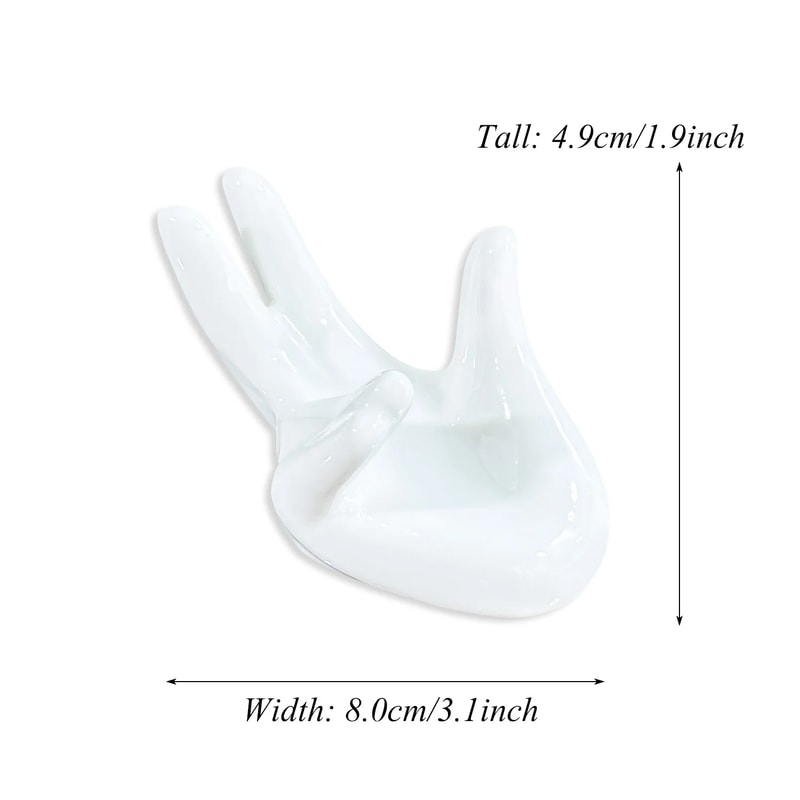 Elegant Ceramic Hand Crystal Sphere Holder For Quartz Crystal Stand Display 5