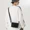 Mens PU Leather Crossbody Bag Compact Street Style Mini Messenger Shoulder Bag 2