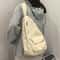 Canvas Chest Bag Multi Pocket Unisex Crossbody Bag for Travel and Daily Use