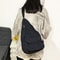 Canvas Chest Bag Multi Pocket Unisex Crossbody Bag for Travel and Daily Use