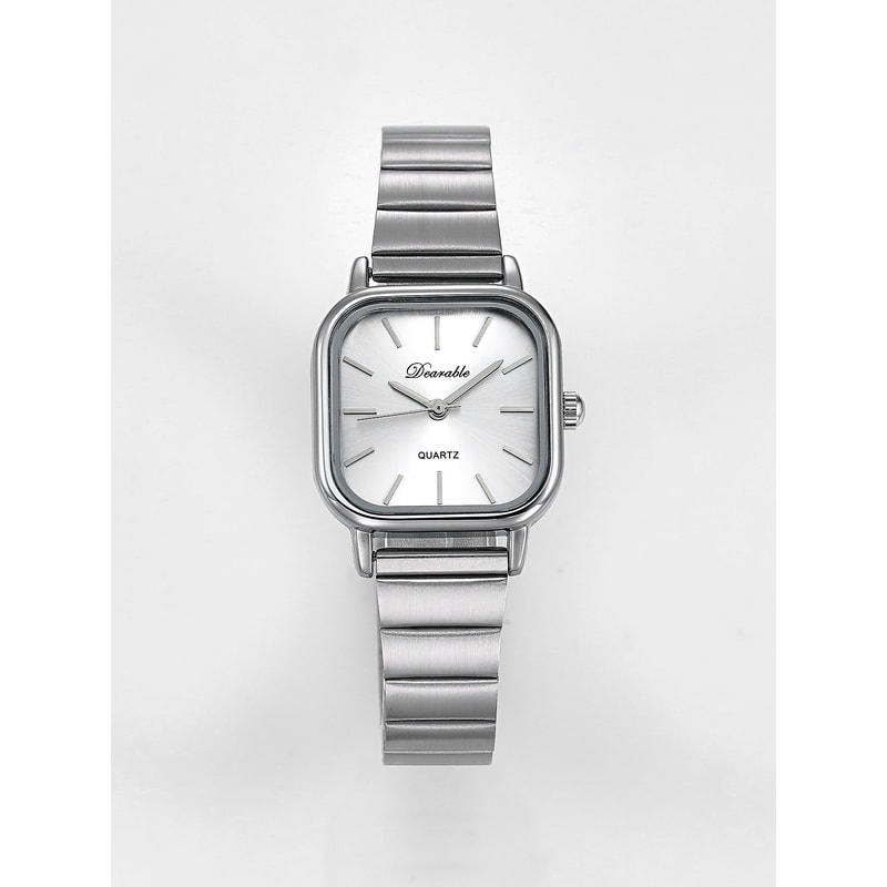 Denvosi Square Watch for Women Stainless Steel Minimalist Quartz Fashion Wristwatch