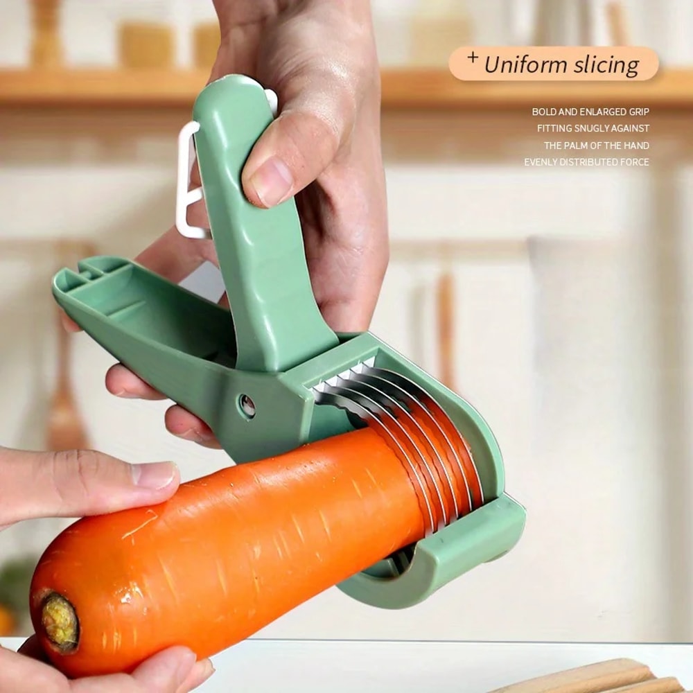 HighPrecision Stainless Steel Vegetable Chopper Multifunction Fruit Slicer 0
