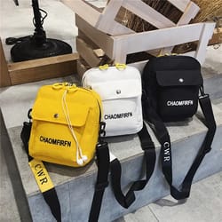 cute cartoon small canvas crossbody bag phone purse for women mini messenger shoulder bag