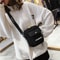 Cute Cartoon Small Canvas Crossbody Bag Phone Purse for Women Mini Messenger Shoulder Bag