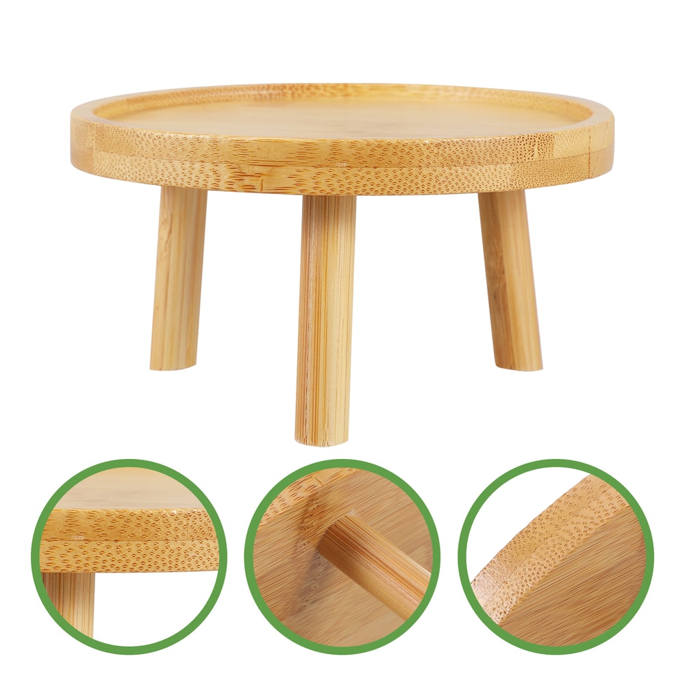 Solid Wood Round Plant Stand Indoor Decorative Flower Pot Display Rack